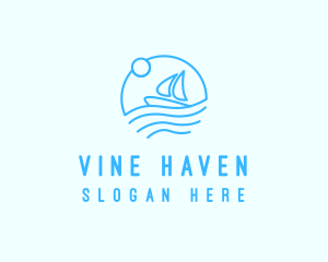 Sea Boat Sailing logo design