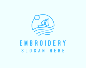 Sea Boat Sailing logo design