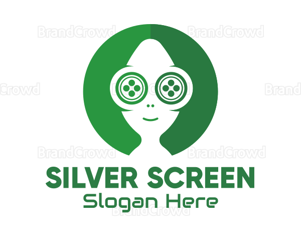 Green Button Alien Logo