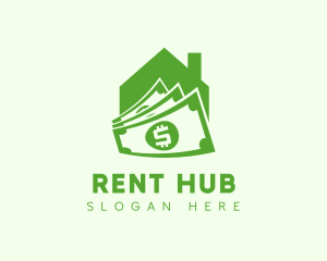 Rent - Money Home Loan logo design