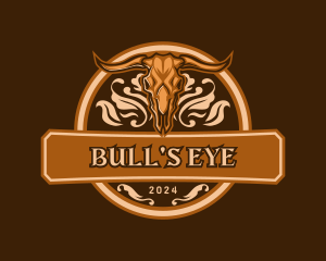 Bull Skull Horn logo design