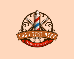 Salon - Grooming Razor Barbershop logo design