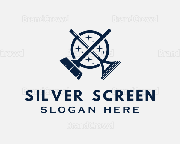 Broom & Squeegee Cleaner Logo