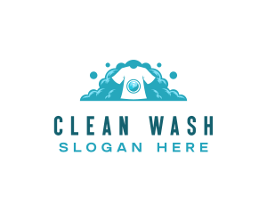 Washer - Laundry Bubble Washer logo design