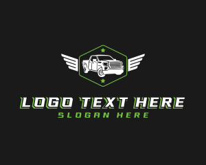 Transport - Automobile Mechanic Wings logo design