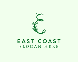 Natural Elegant Letter E logo design