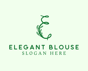 Natural Elegant Letter E logo design