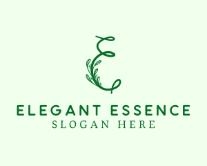 Natural Elegant Letter E logo design