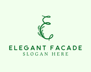 Natural Elegant Letter E logo design