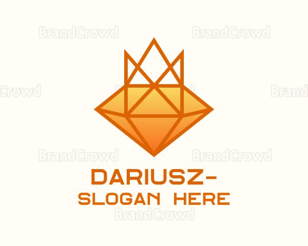 Geometric Diamond Crown Logo
