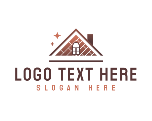 House Tile Flooring Logo