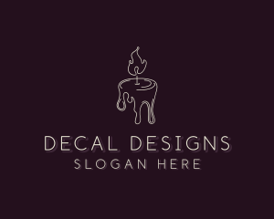 Candle Interior Design Decor logo design