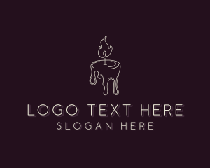 Scented - Candle Interior Design Decor logo design