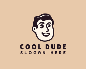 Dude - Happy Barber Man logo design