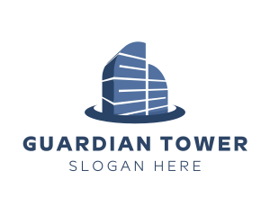 Blue Tower City logo design