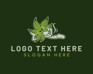 Mascot - Vaping Marijuana Cannabis logo design