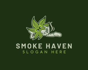 Vaping Marijuana Cannabis logo design