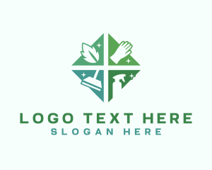 Glove - Natural Cleaning Sanitation Disinfection logo design