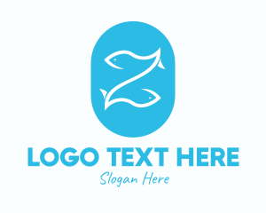 Marine Biology - Fish Aquarium Letter Z logo design