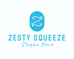 Ocean Seafood Fish Letter Z logo design