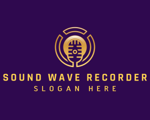 Recording Microphone Audio logo design