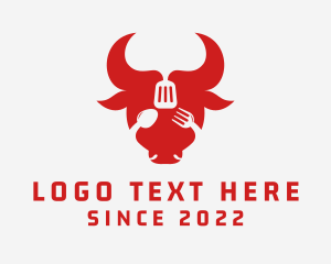 Cow - Steakhouse Diner Restaurant logo design