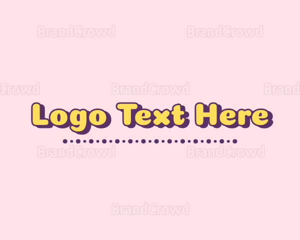 Cute Comic Wordmark Logo