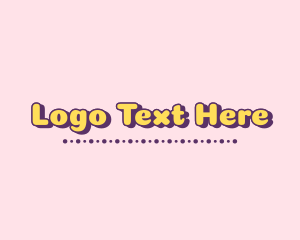 Purple Cupcake - Cute Comic Wordmark logo design