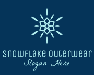 Delicate Snowflake Flower  logo design