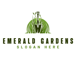 Shovel Landscaping Gardening logo design