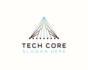 Pyramid Developer Tech logo design