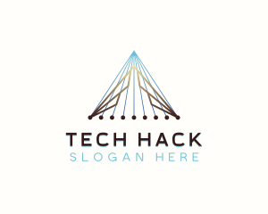 Pyramid Developer Tech logo design