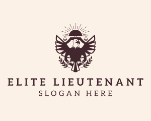Lieutenant - Eagle Justice Scale Wreath logo design