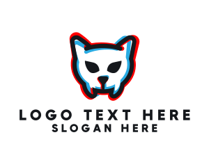 Zoo - Feline Cat Glitch logo design