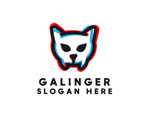 Feline Cat Glitch Logo