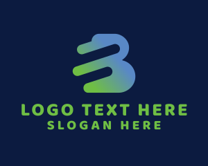 Game Streaming - Software App Letter B logo design