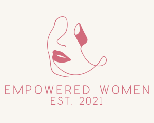 Pink Fashion Lipstick Brand  logo design