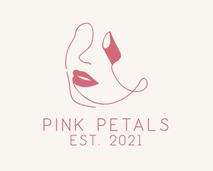 Pink Fashion Lipstick Brand  logo design