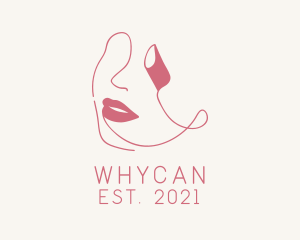 Woman - Pink Fashion Lipstick Brand logo design