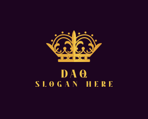 Golden Beauty Pageant Crown Logo