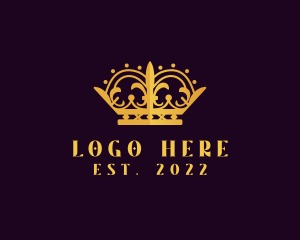 Pageant - Golden Beauty Pageant Crown logo design