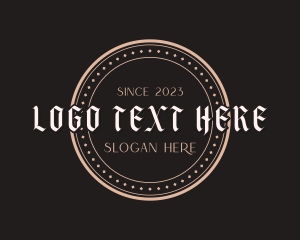 Shop - Gothic Style Emblem logo design