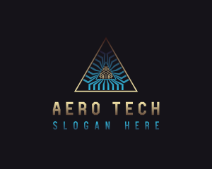 Tech Developer Pyramid logo design