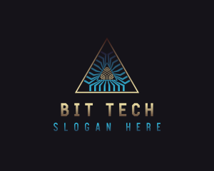 Tech Developer Pyramid logo design