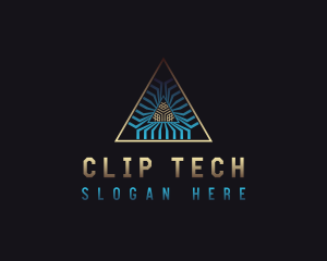 Tech Developer Pyramid logo design