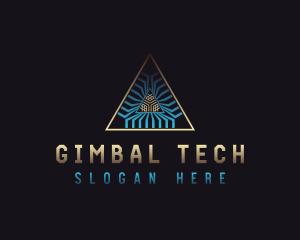 Tech Developer Pyramid logo design