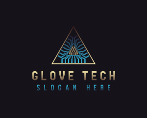 Tech Developer Pyramid logo design