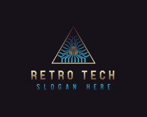 Tech Developer Pyramid logo design