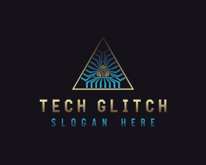 Tech Developer Pyramid logo design