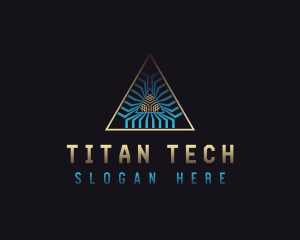 Tech Developer Pyramid logo design